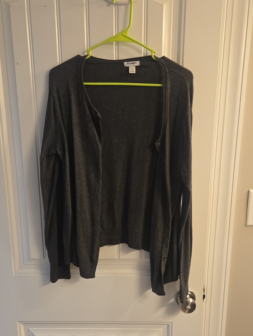 Old Navy Charcoal Gray Women's Lightweight Button Cardigan